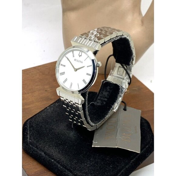 Bulova Women\'s Watch 96L275 Roman Numeral White Dial Silver Steel Quartz… main image 11